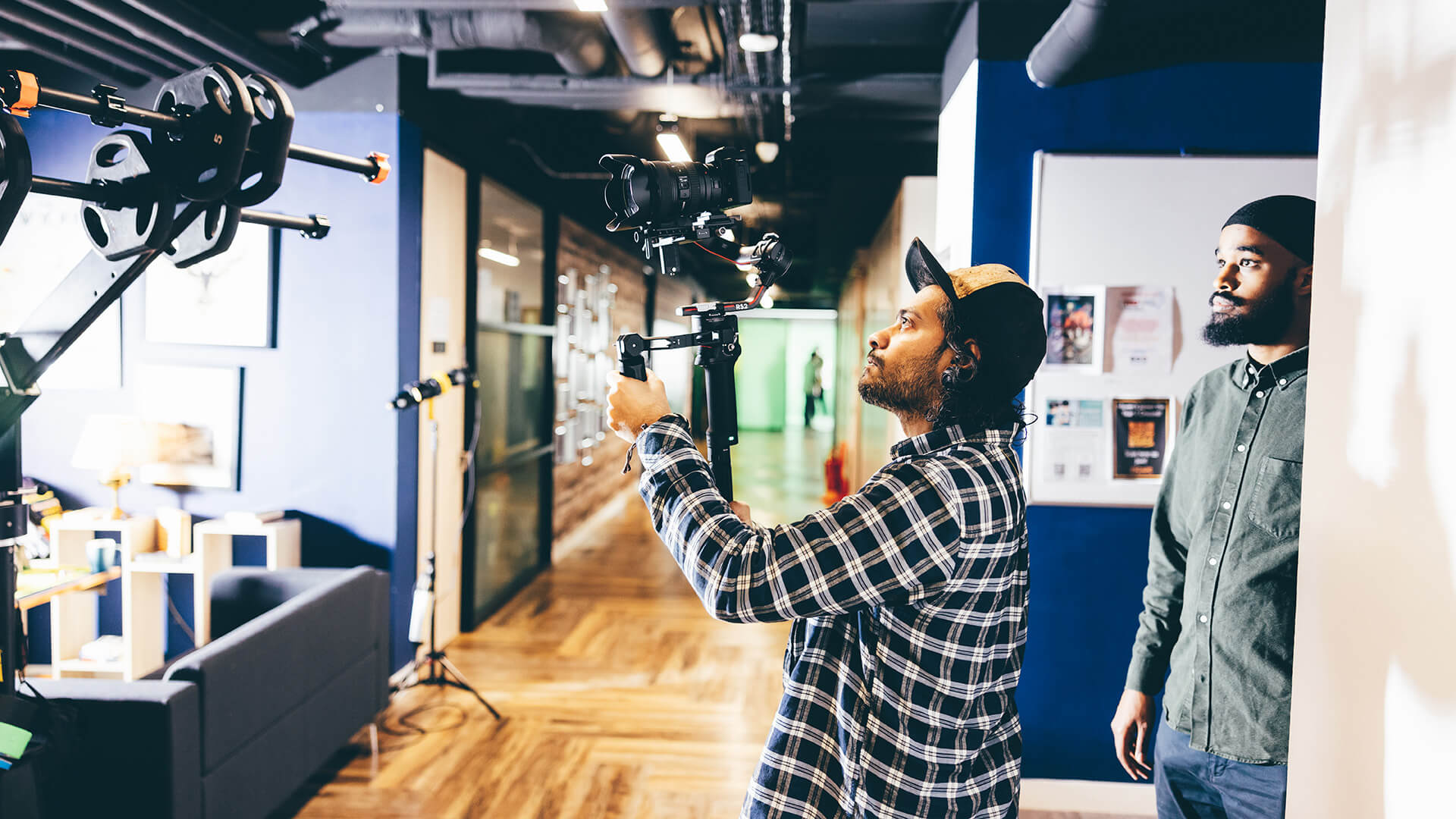 Students with camera equipment