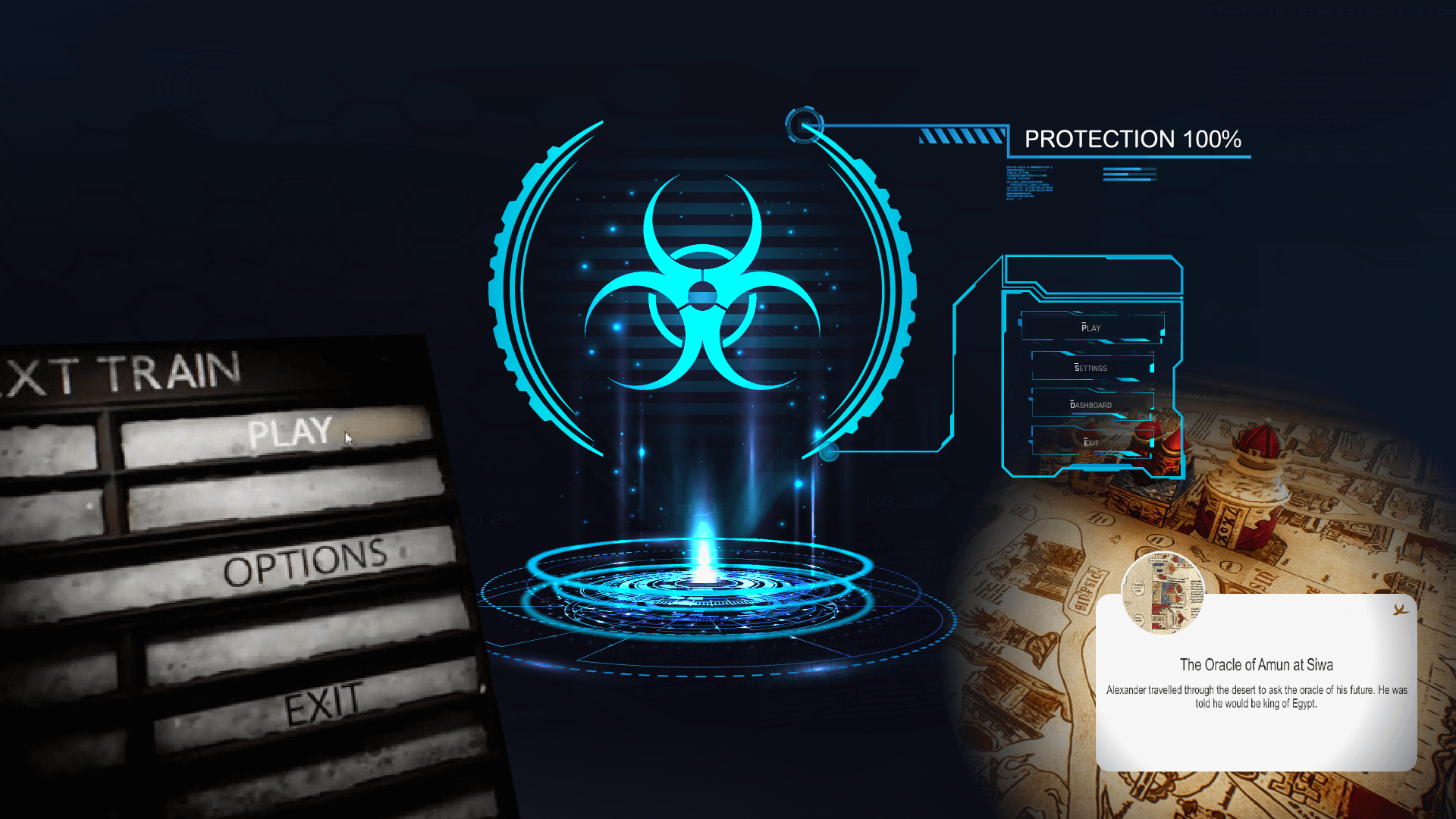 Collage of different user interfaces from different media